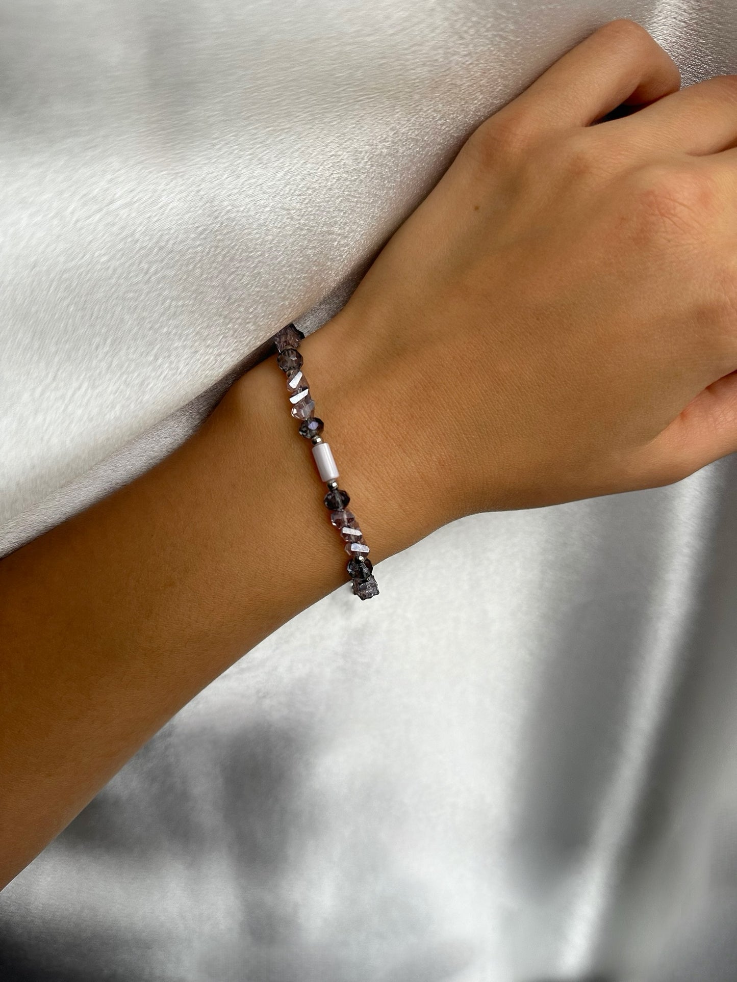 Lucia Bracelet Rhodium Plated