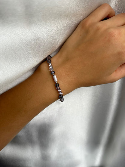 Lucia Bracelet Rhodium Plated