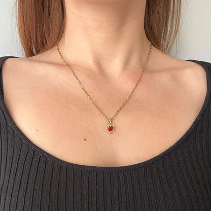 Red Heart 18K Gold Plated