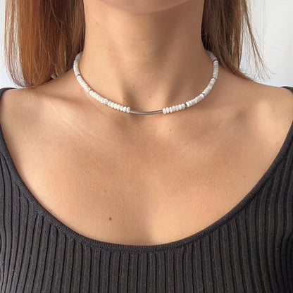 Edita Choker Rhodium Plated