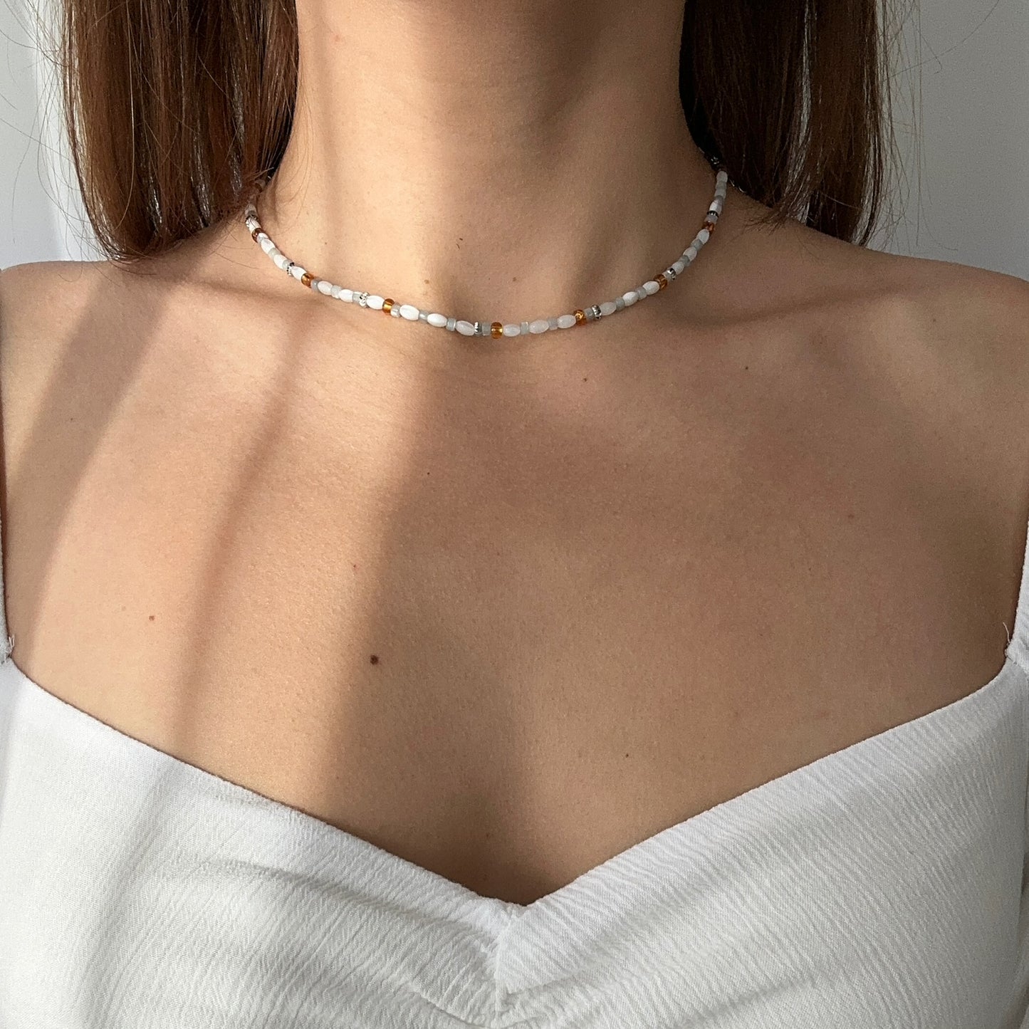 Venus Choker Rhodium Plated