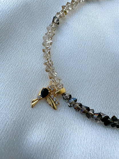 Black Colibri Crystal Choker