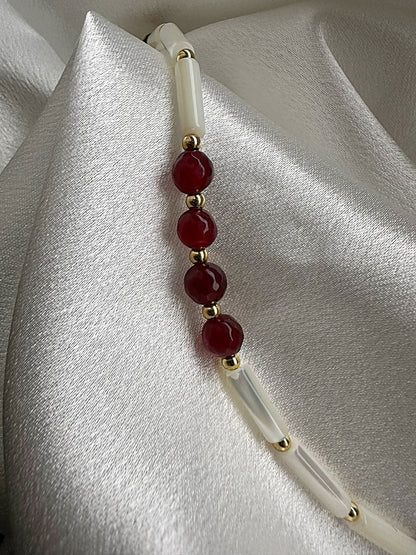 Ruby Jade Bracelet