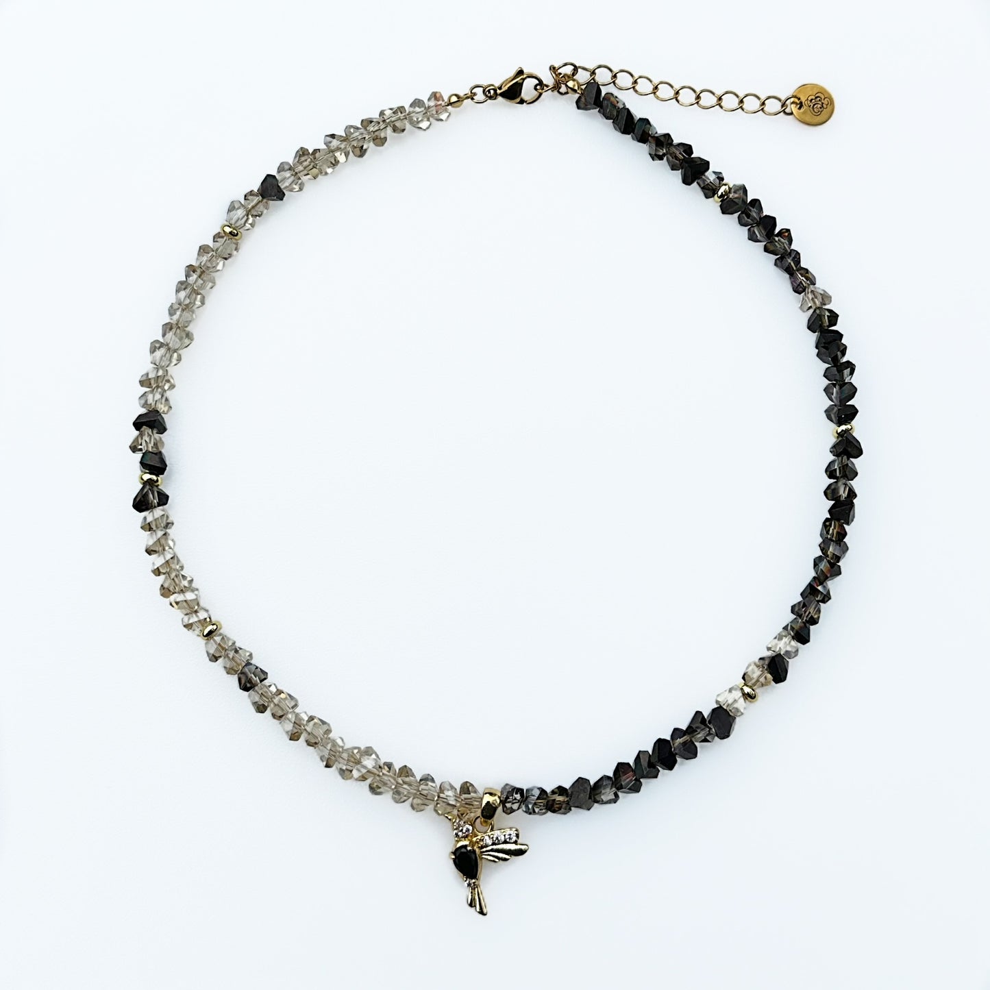 Black Colibri Crystal Choker