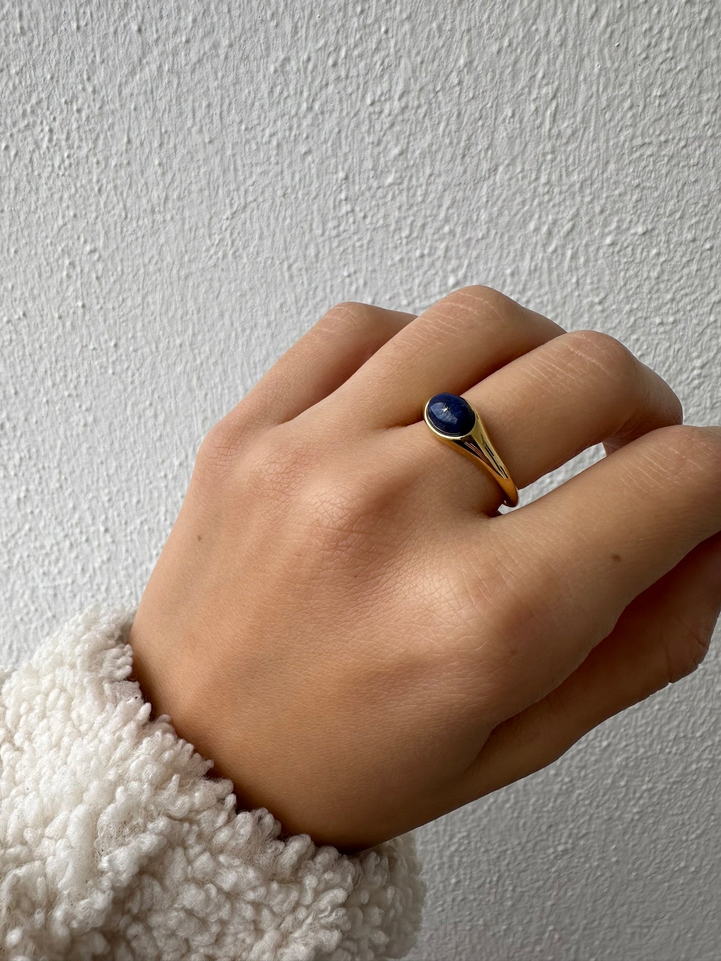 Lapis Lazuli Ring 18K Gold Plated