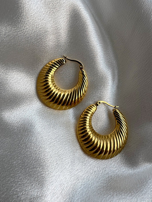 Freya Hoops 18K Gold Plated