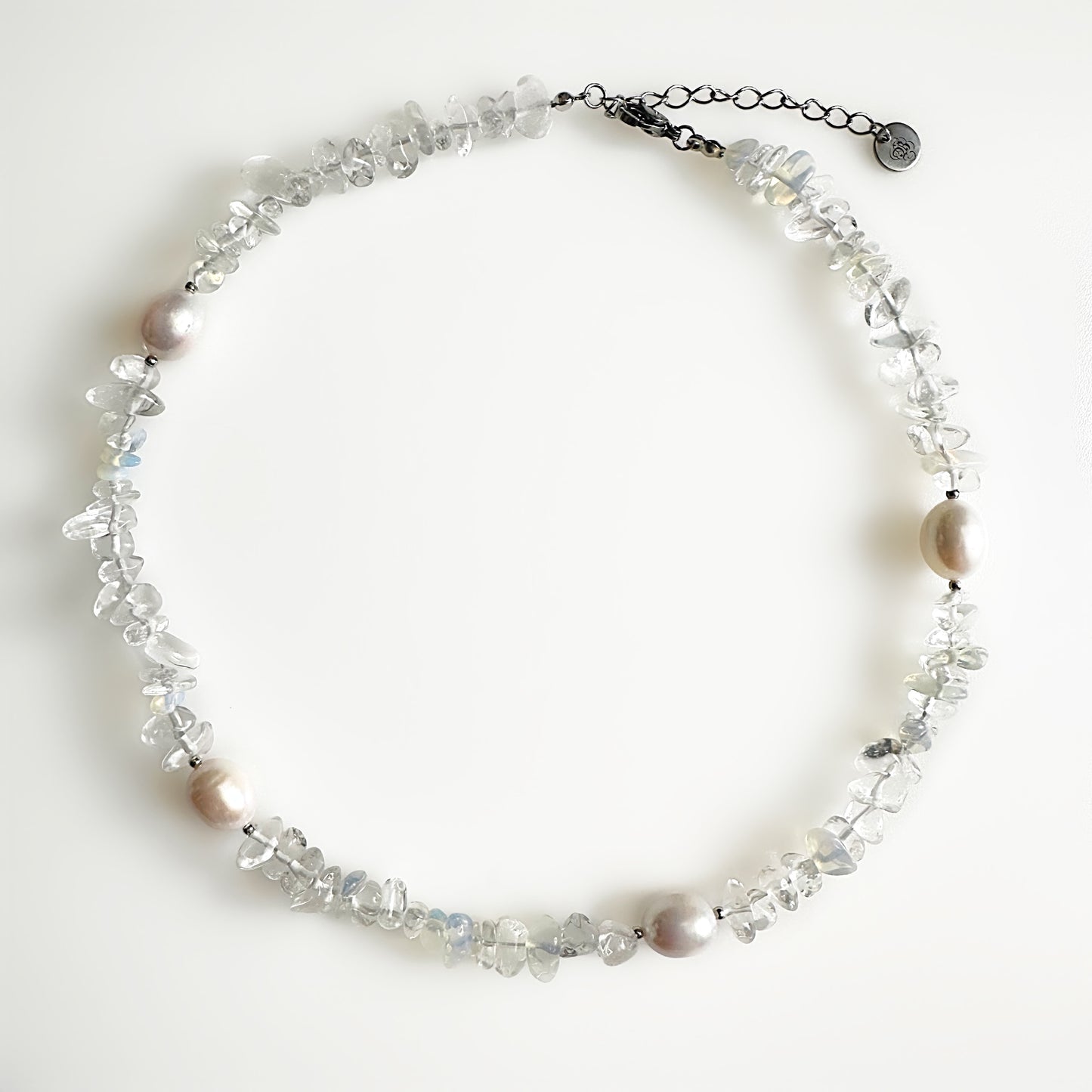 Chione Choker Rhodium Plated