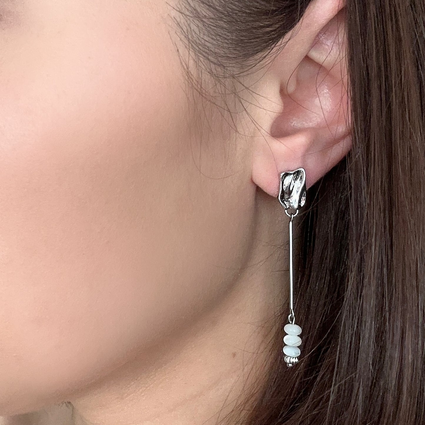 Dayana Earrings Rhodium Plated