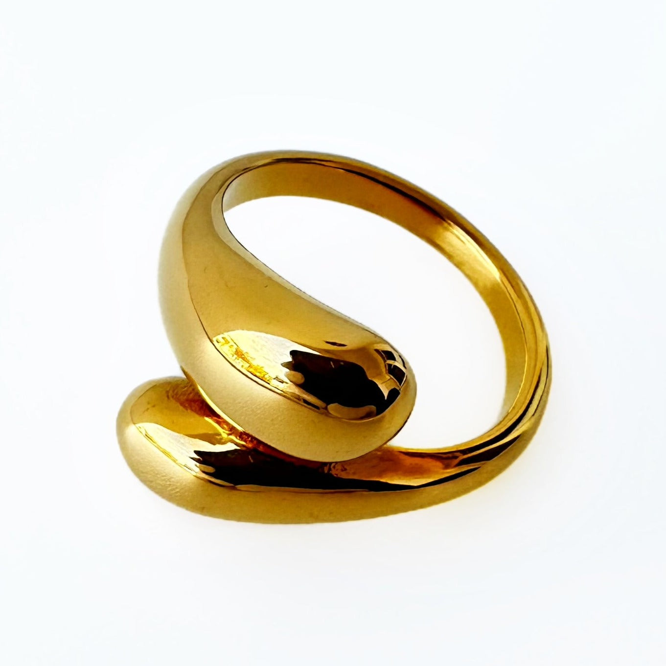 Open Snake Ring 18K Gold Plated